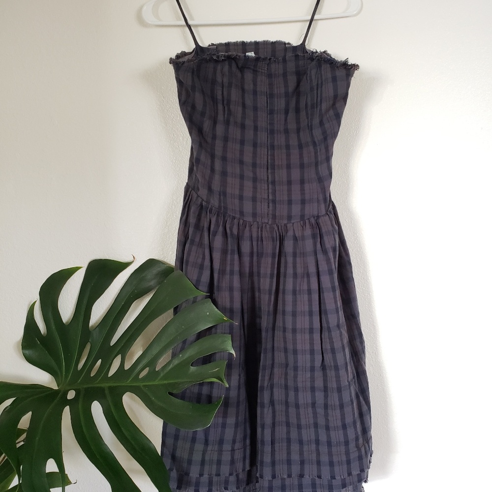 Maeve Anthropologie Maeve Plaid Corset Dress